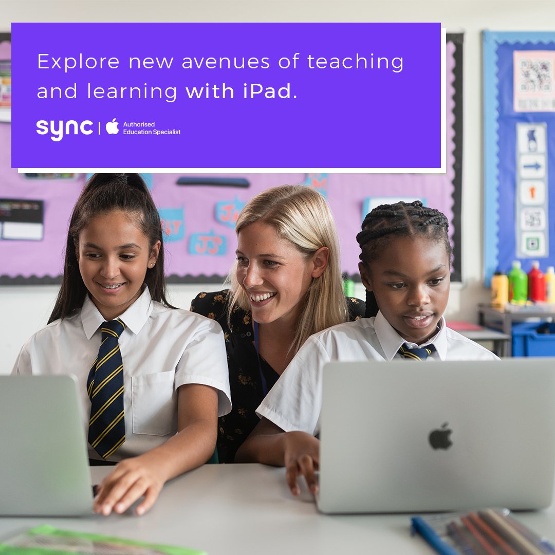 EdTech has the power to transform teaching and learning. Take teaching and learning to the next level and speak to a member of our team about how iPad can enhance practices in your organisation. Learn more: wearesync.co.uk/education/trus…