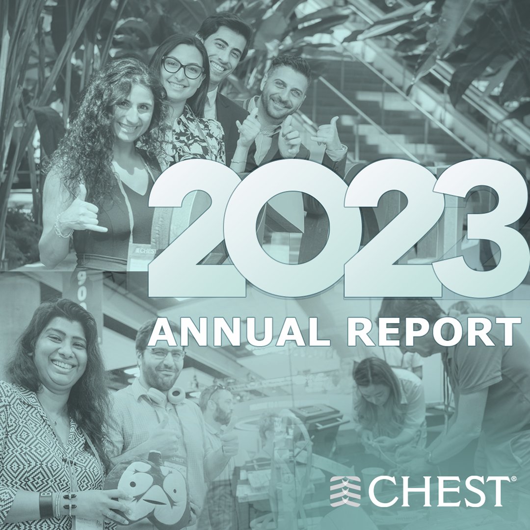In 2023, CHEST focused on improving patient care &amp; closing gaps in health care, while bringing the latest in chest medicine for #CHEST2023.

Join us in taking a look back at the accomplishments of the previous year with the CHEST Annual Report 2023: hubs.ly/Q02r4ZZ-0