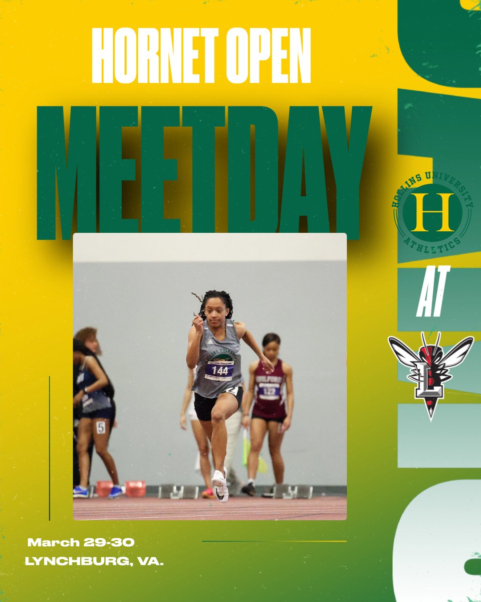 MEETDAY today and tomorrow for @huxctf with a trip to the Hill City for the 2024 Hornet Open outdoor track & field meet. MyHollins