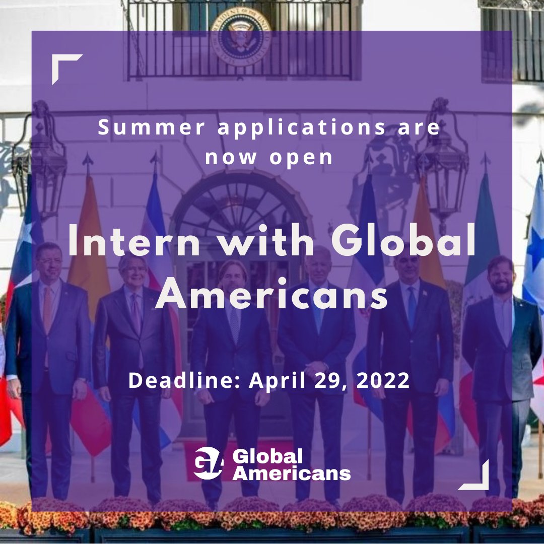 GlobalAmericans's tweet photo. Want to impact policies in the Americas? Global Americans is looking for summer interns passionate about international affairs. Dive into research, network with experts, and contribute to meaningful policy analysis. June-Aug, DC hybrid/remote. Make a difference. Apply now!

🔗https://t.co/O4Zzw7Ha6t