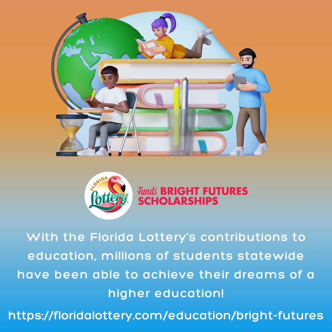 The Florida Lottery has contributed more than $45 billion to education since 1988, helping students focus on achieving their dreams! @floridalottery #FundingFutures