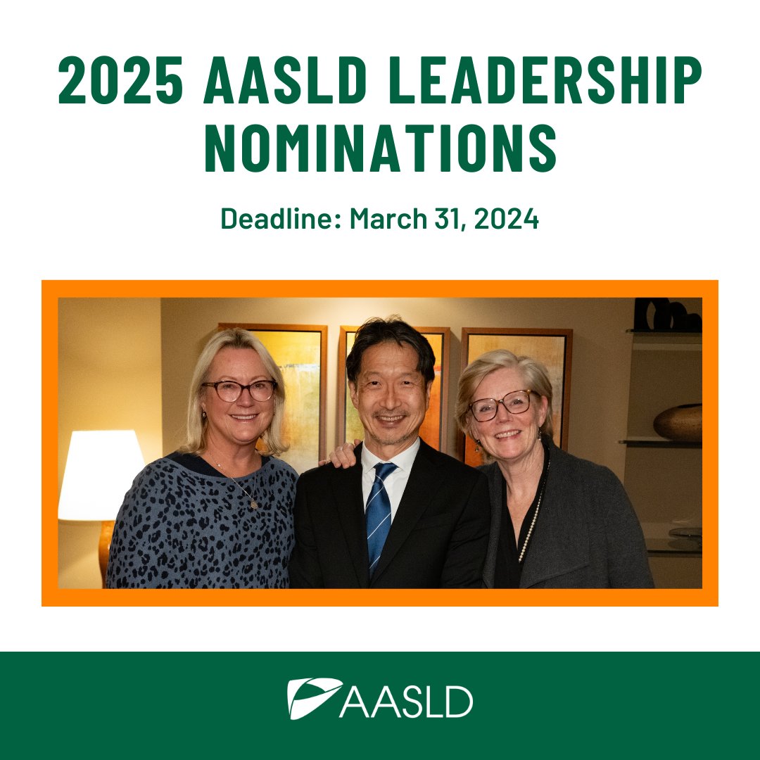 Don't miss the deadline! Nominate yourself or someone you know for the 2025 AASLD & AASLD Foundation Leadership positions. Visit aasld.org/aasld-leadersh….