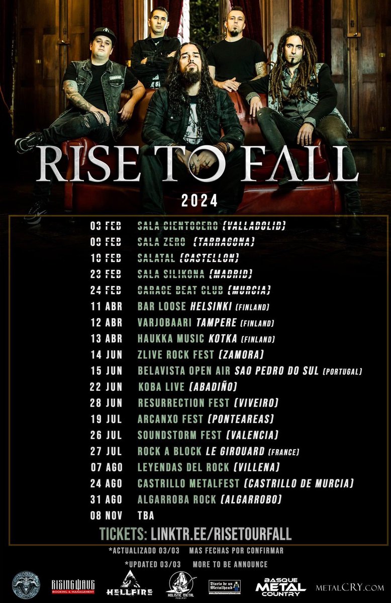 #MelodicDeathMetal outfit @risetofallband release intense new single 'Fire Haze'!
Listen here: music.nobledemon.com/firehaze

“Fire Haze has all the elements of #RiseToFall that will make you fall in love,' the band comments.

Catch them on tour in EU!

#melodeath #nobledemon #newmusic