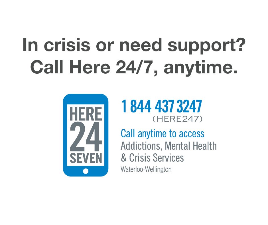 Please note that our office will be closed today - Friday March 29th. IN CRISIS OR NEED SUPPORT? Call Here 24/7 anytime! 1-844-437-3247 here247.ca. Thinking about suicide? 9-8-8 is here to help. Call or text 9-8-8 toll-free, anytime. English and French.