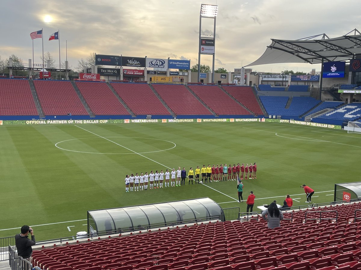 Busy day for FC Dallas youth teams in Toyota Stadium. The Girls Academy advanced to the Dallas Cup final in every age group (U15, U16, U17 & U19) and the U19 Boys play in the Super Group semifinal against Botafogo tonight at 7:30. Let’s have a day, @dallascup