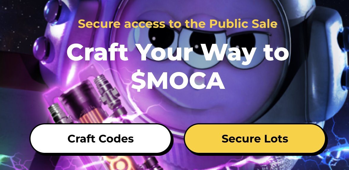 🎁 2 $MOCA WL Code Giveaway 🎁

Beni Takip eden ve bu postu Retweetleyen 2 kişiye $MOCA Waitlist Code hediye ediyorum.

Süre 15 dk 🔥