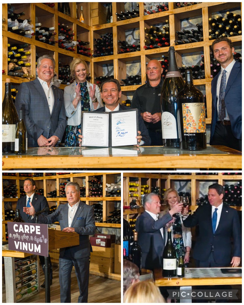 Lots of thank you’s for yesterday, Sen @JeffreyBrandes & @jaytrumbull for being my partners, Speakers @RepJoseOliva @ChrisSprowls & @Paul_Renner for keeping it alive. Thanks to Andrew Lampasone of @WineWatch for opening his doors (cave) for us. @RationalRyan 📸 #FreeTheGrapes 🍇