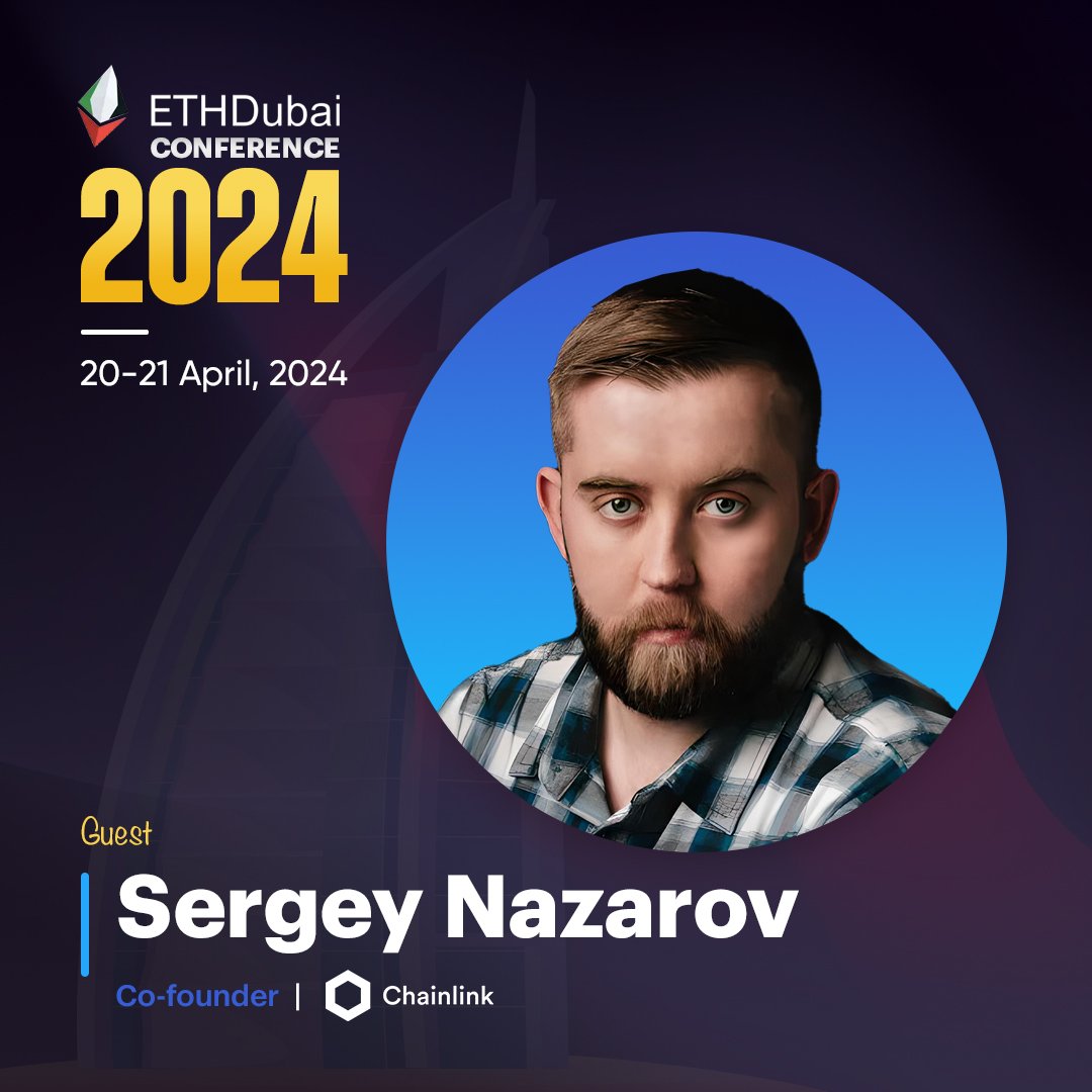 Excited to announce that @SergeyNazarov will be speaking at the conference! Sergey is the co-founder of @Chainlink 🔥