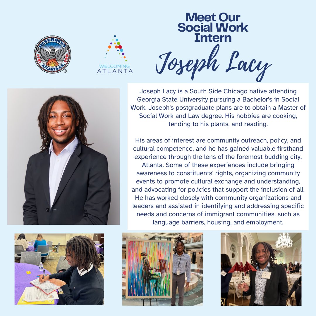 March is #SocialWorkMonth, so we are spotlighting our awesome team of #SocialWork interns! 🌟Meet Joseph! These interns complete their field practicum for their Social Work degree for the duration of an academic year, earning 300-600 hours, depending on their specific program.