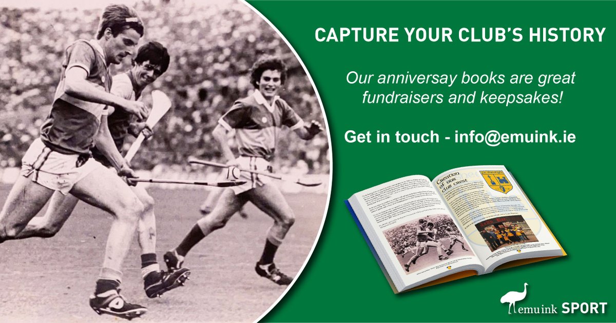 Has your club an important anniversary coming up? Our anniversary books are great fundraisers and keepsakes! Get in touch today on info@emuink.ie and find out more at emuink.ie/sport #EmuInkSport #EmuPublishing #SportsClub #ClubAnniversary