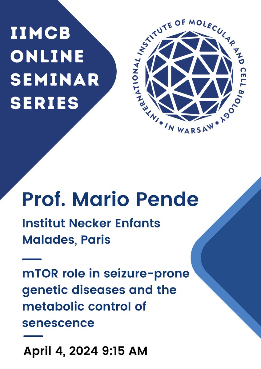 We are pleased to invite you to the upcoming scientific seminar by Prof. @MarioPende from @NeckerInem. 🗓️ 04.04.2024 🕘 9:15 AM CET 💻 Join us: shorturl.at/loB49
