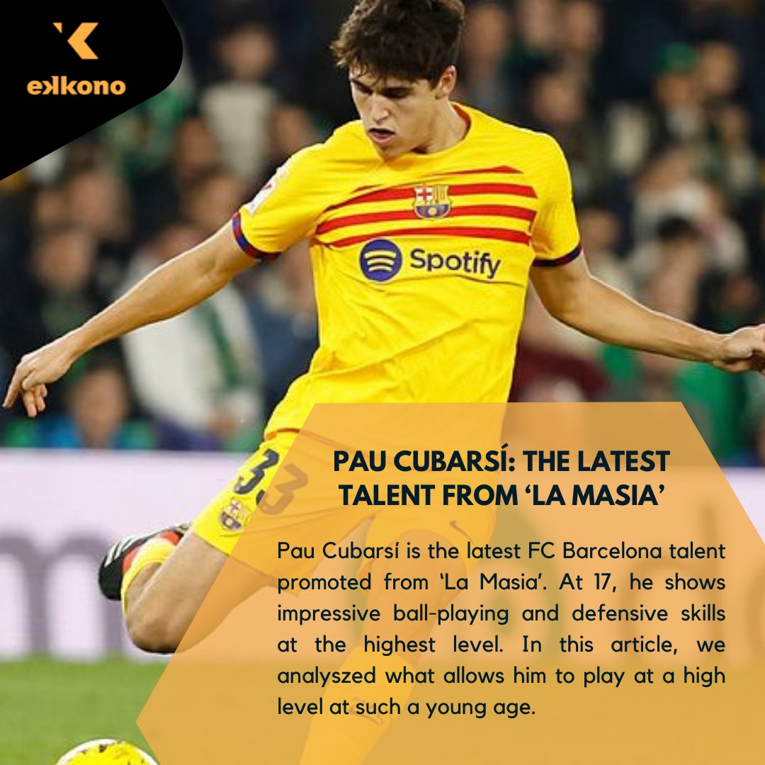 𝐁𝐋𝐎𝐆 | Pau Cubarsí: The Latest Talent from La Masia 🔗 Read Article ➡️ i.mtr.cool/wnhptgwjov 🛡️ Defending the Ball Possessor 📏 Keeping the Defensive Line High 🧠 Perception Skills & Decision Making 🎩 Exceptional Class with the Ball ⚙️ @xfbsays  💻 @MetricaSports