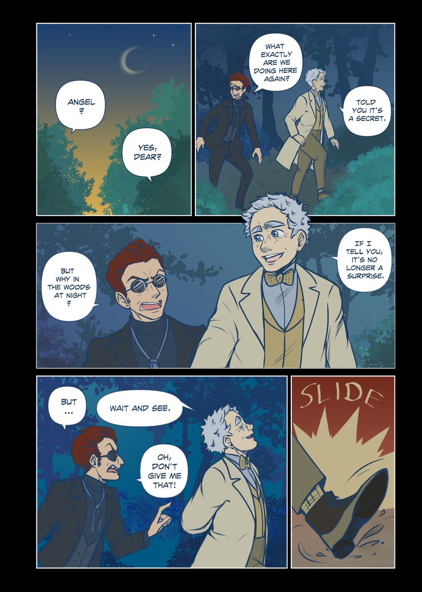 SelleryAttack's tweet photo. Night walk part 1-4
#GoodOmensFanArt #GoodOmens https://t.co/4CVAo80ZyH