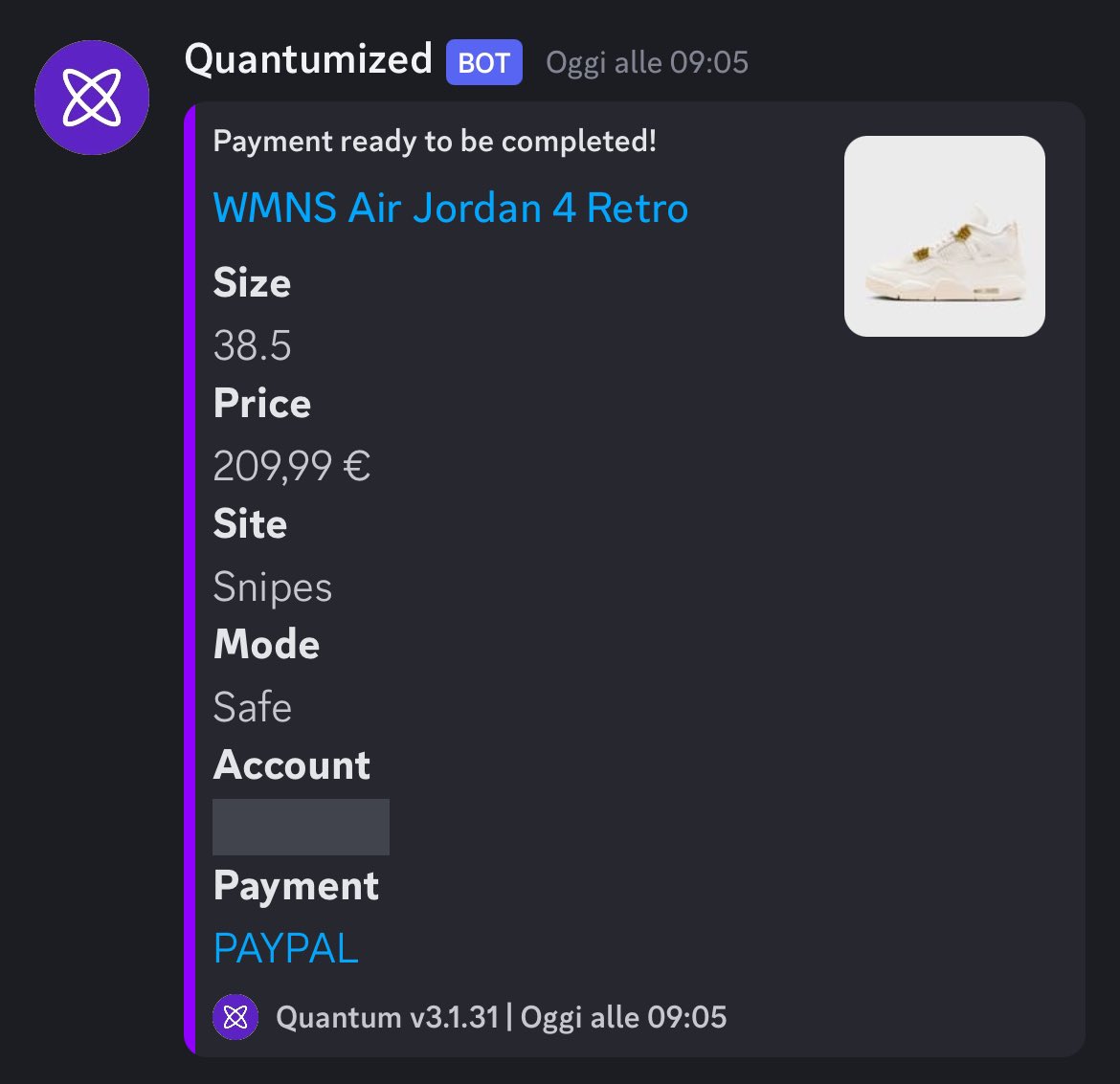 Never miss a drop thanks to:🔥🔥 Cook: @AdmiralNotify 🐐 Ext: @Quantum_Ext Proxy: @BoilingProxies