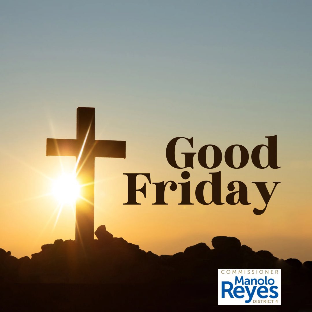 During this Good Friday, let's give thanks to Jesus Christ, who suffered and died for us. #MiamiD4 #Manolo4OneMiami    Durante este Viernes Santo, demos gracias a Jesucristo, que sufrió y murió por nosotros.