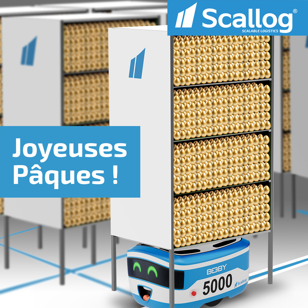 Scallog's tweet image. SCALLOG vous souhaite de bonnes Fêtes de Pâques 🥚✨

👉 Protégez vos articles fragiles comme des œufs avec SCALLOG ! En effet nos étagères mobiles garantissent l&apos;intégrité des produits fragiles pendant la préparation de #commandes. 
#supplychain #scallog #intralogistique