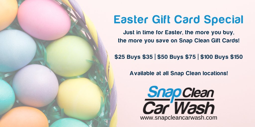 E. Bunny shops at Snap Clean! Need a last minute gift? Grab gift cards for Easter this weekend at all our locations. #EasterSpecial