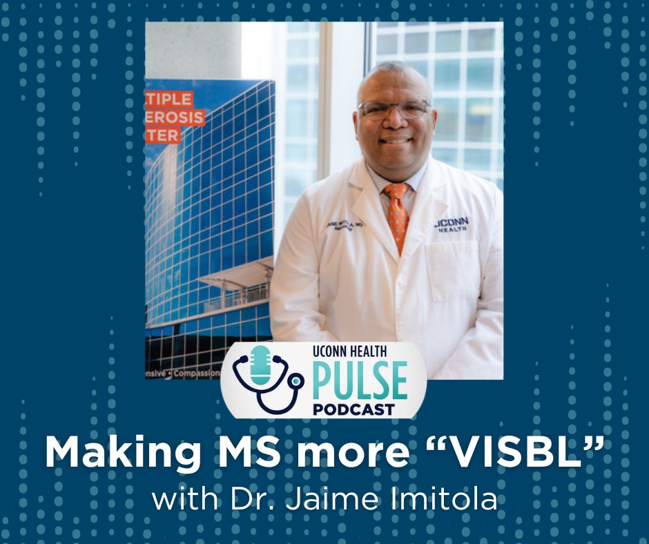 Working with #UConnHealth students and collaborators from other institutions, Dr. Jaime Imitola created a bilingual resource to help overcome barriers in identifying early signs of #MultipleSclerosis.

🎧 Learn more in the latest Pulse Podcast. Listen now: bit.ly/2Xz87sm