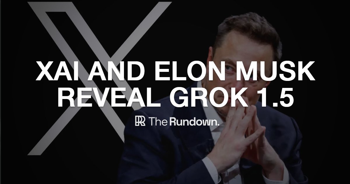 Top stories in AI today: -xAI and Elon Musk unviel Grok 1.5 -Microsoft Copilot to run locally on future PCs -Generate slides for your presentations using AI -AI21 Labs unveils open-sourced Jamba -7 new AI tools & 4 new AI jobs Read more: therundown.ai/p/xai-reveals-…