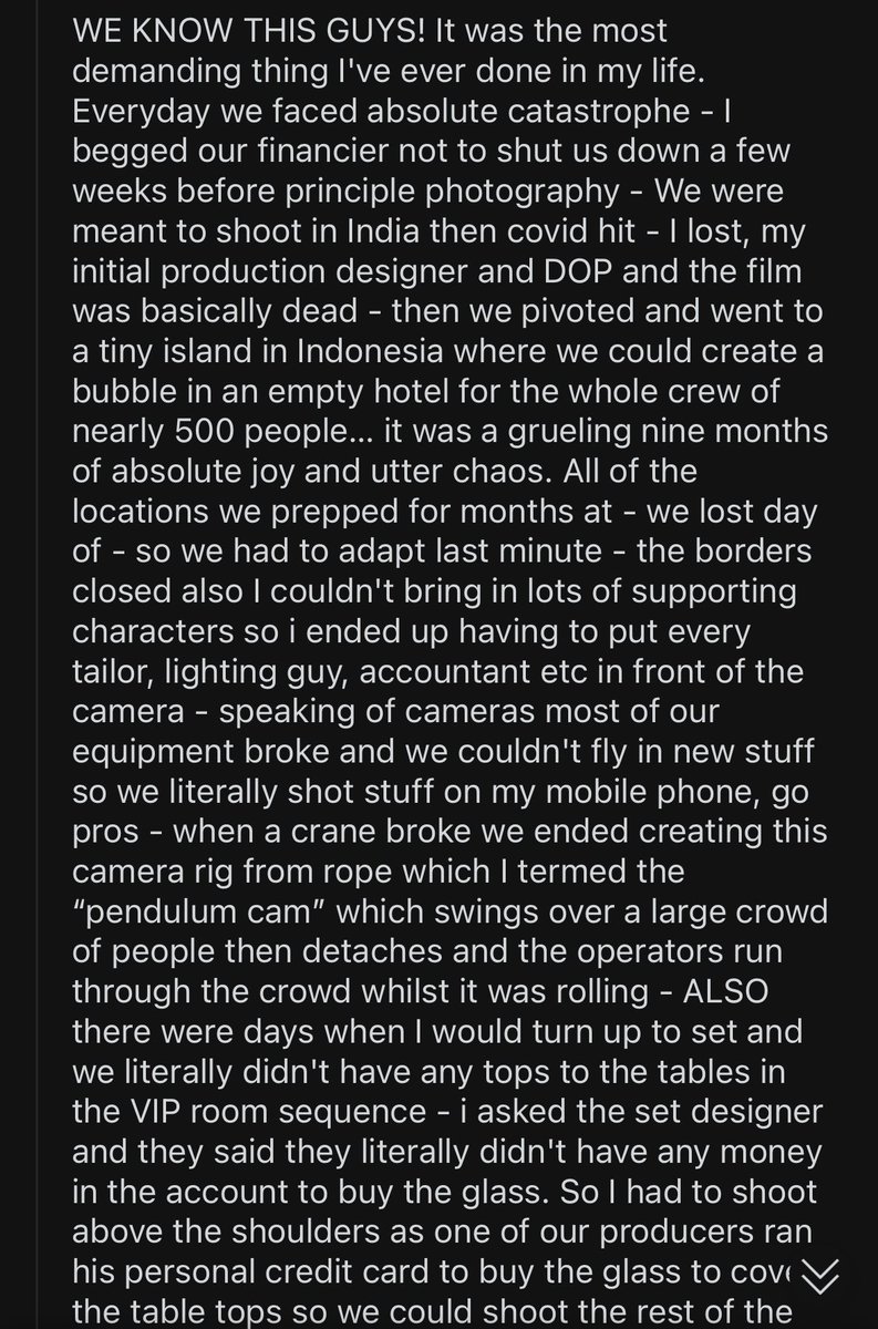 Dev Patel says making ‘MONKEY MAN’ was “the most demanding thing” he’s done. • Financier almost backed out weeks before filming • Original plans to film in India canceled due to COVID • Lost locations day of production • Equipment broke so had to film on phones and GoPros