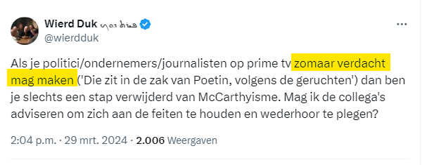 Heeft die Wierd een punt

(Ja, ik mag dan regelmatig Wierd z'n honderden digibete blunders en z'n oerdomme Poetin zwetspraat van een decennium lang aankaarten)

Als Wierd een punt heeft geef ik dat ruiterlijk toe
Over je 'aan de feiten houden'

1/x