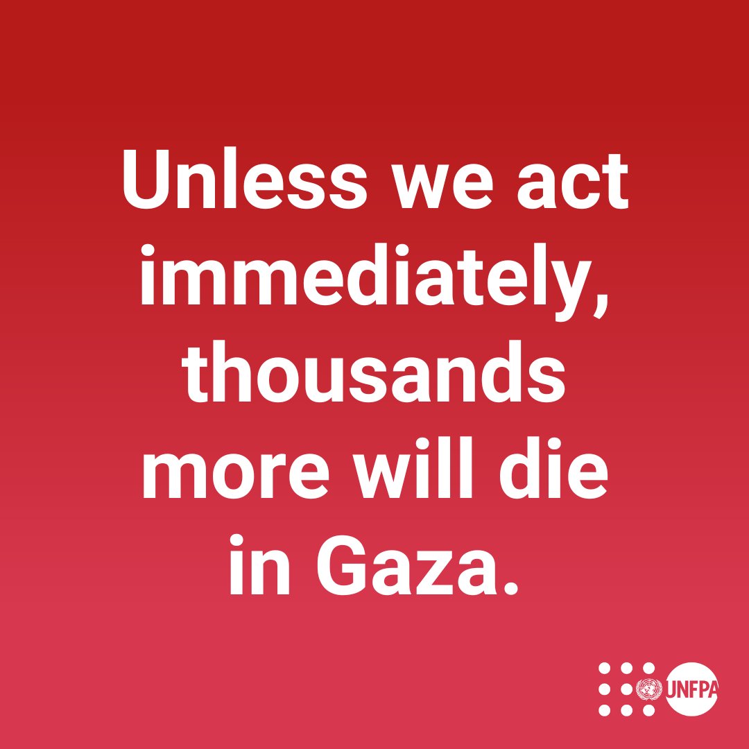 The threat of famine is looming over #Gaza. Yet @UNFPA—the @UN sexual and reproductive health agency—and our partners are prevented from reaching many of the women and girls in desperate need. See @Atayeshe’s call for urgent humanitarian action: unf.pa/ifg