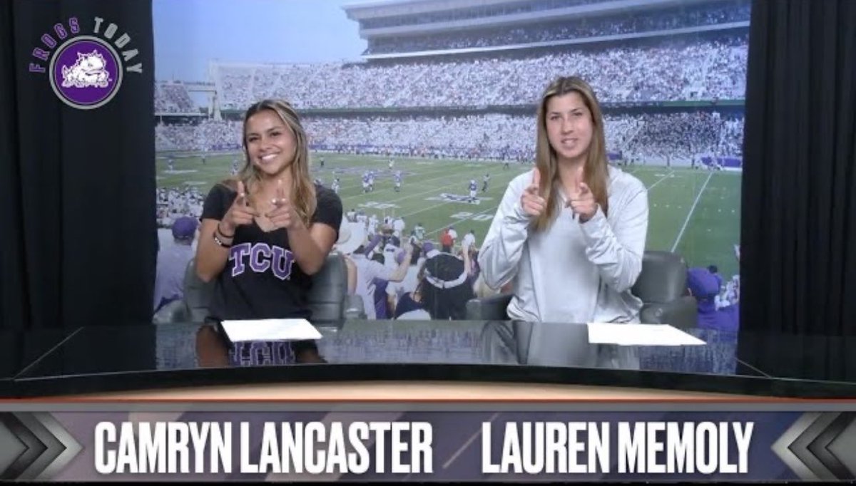 Frogs Today this week got you covered hosted by @TCUSoccer Cam Lancaster & Lauren Memoly covering @TCUWEquestrian @TCUBeachVB @TCU_Baseball @TCUswimdive @TCUFootball @Big12Conference Pro Day #Big12FB #TCU #GoFrogs Watch Here at 10am: frogstoday.com/frogs-today-sh…