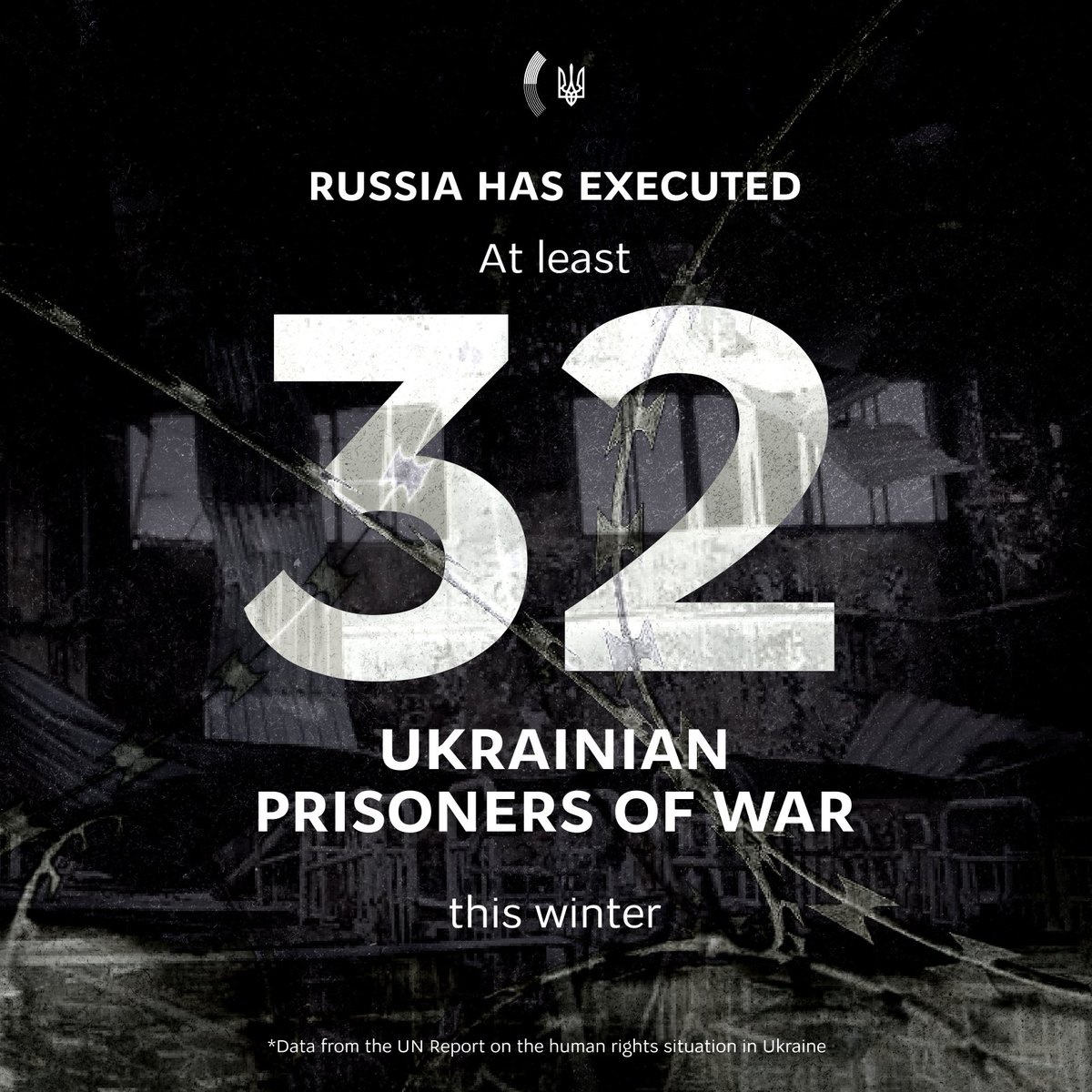 BM İnsan Hakları Yüksek Komiserliği'nin bildirdiğine göre Rusya sadece 3 ay içinde 32 Ukraynalı savaş esirini idam etti. Rusya, savaş esirlerini sadece korkunç koşullarda tutmakla kalmıyor, aynı zamanda onları yaşam haklarından da mahrum bırakıyor. #RusyaIsATerroristState