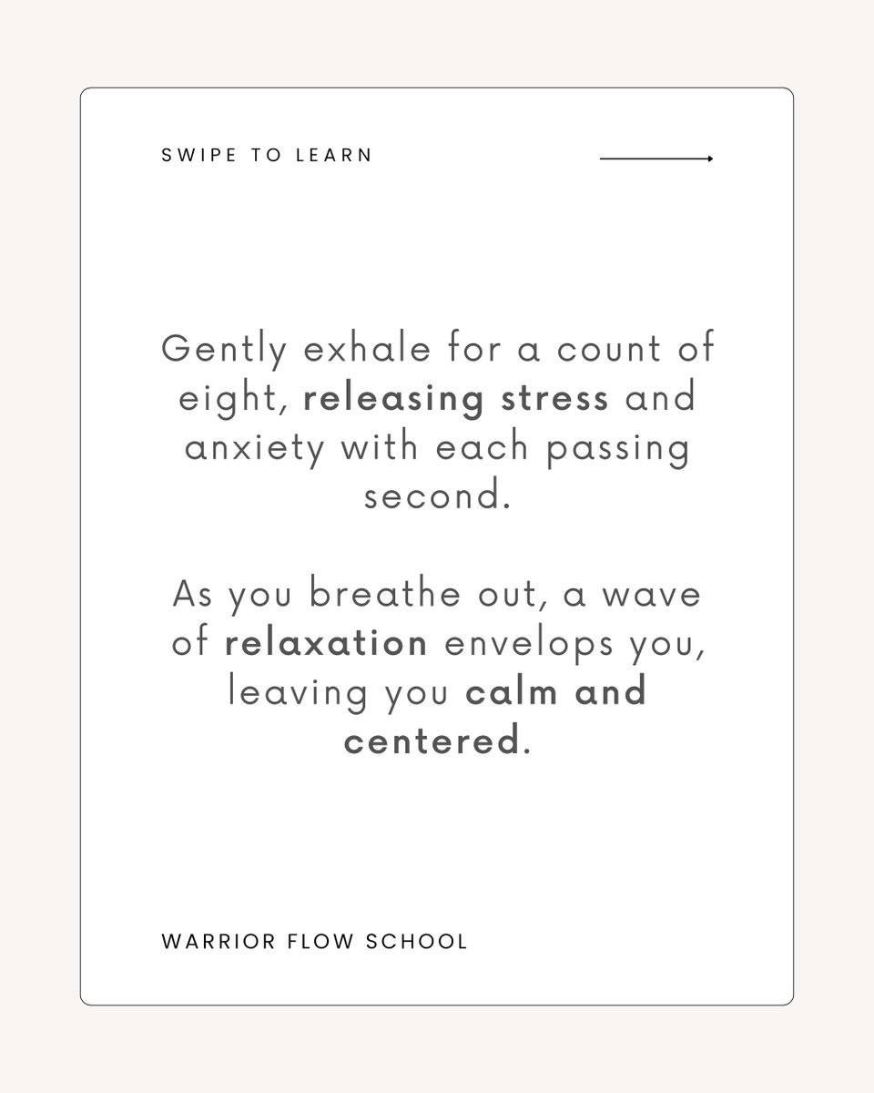 warriorflows's tweet image. Discover the 4-7-8 Breathing Technique, a powerful tool to combat anxiety, enhance sleep, and manage stress.

Try it out and share your thought with us!

#WarriorFlow #WarriorFlowSchool #YogaForCommunityOutreach
