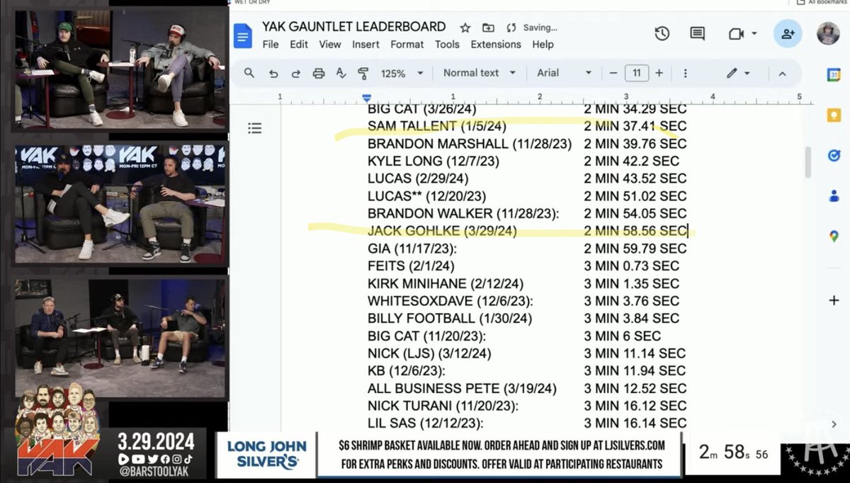 @TallentSam wanted to let you know you beat March madness sweetheart Jack Gohlke in the yak gauntlet