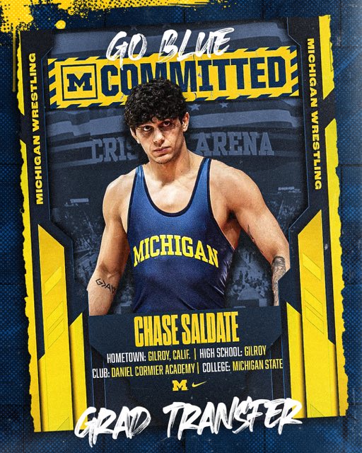 I’m Excited to announce my commitment to the University of Michigan 〽️. Thank you to everyone at Michigan State University it was a great 4 years. I’m excited for this next chapter of chasing my dreams. #GoBlue