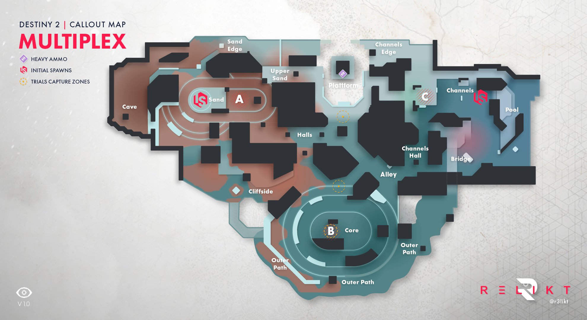 relikt on X: "Multiplex is the Trials of Osiris Map for the first time  ever! Need some help with your callouts? We've got you covered! Here's a  fresh callout map for your