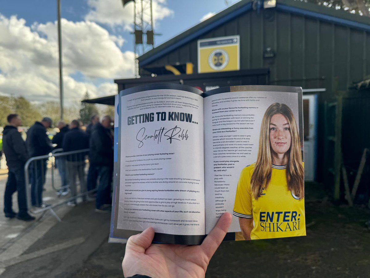 Amazing to see <a href="/CityYouthFC/">St Albans City Youth</a> U16 North player featuring in <a href="/stalbanscityfc/">St Albans City FC</a> programme!!!

#CityYouthFamily ⚽️💛💙