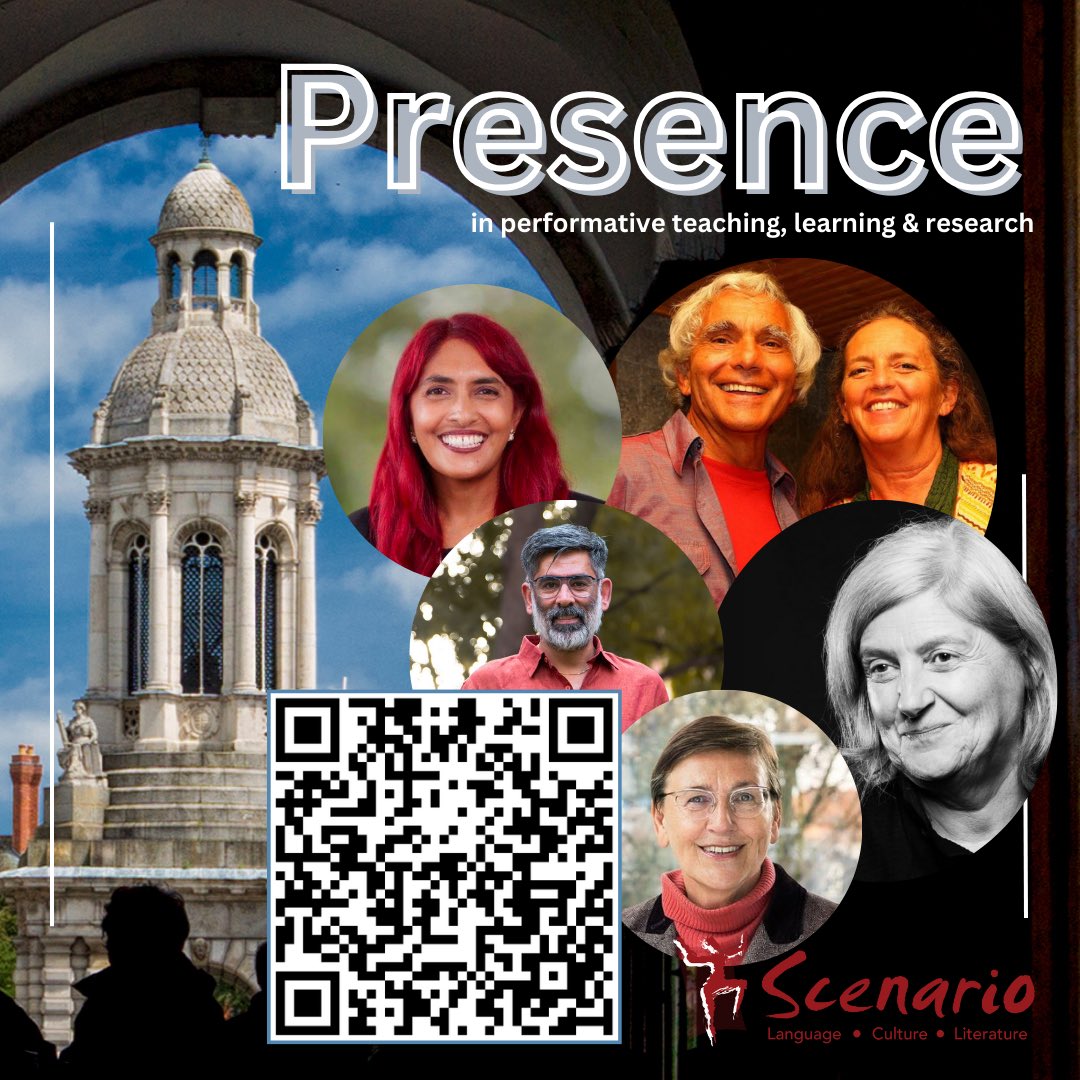 ⏰ FINAL few hours to register for #Scenario2024 ⏰

🎭 90+ papers and workshops 

🙌 6 keynotes speakers/performers exploring the construct of PRESENCE

💡 an electrifying convergence of minds, voices, ideas. 

🇮🇪 See you @trinitycollegedublin 

🔗 sites.google.com/ucc.ie/3rd-sce…