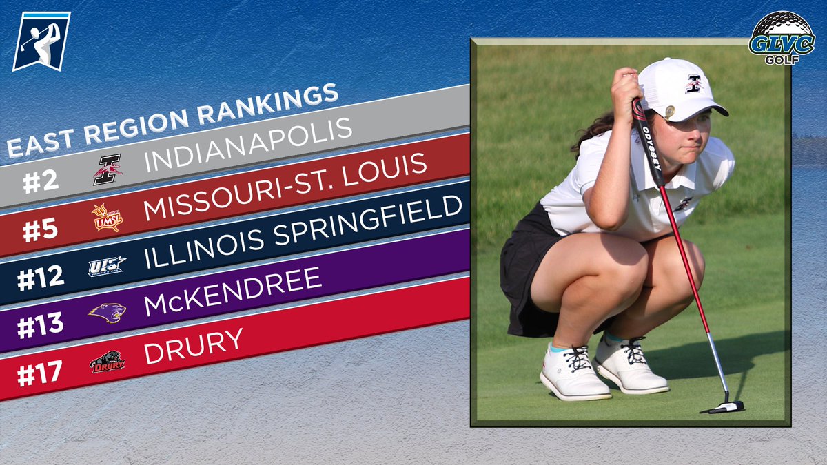 🏌️‍♀️ #D2WGolf REGIONAL RANKINGS

🖐️ #GLVCwgolf programs are ranked in the East Region, led by <a href="/UIndyAthletics/">UIndy Athletics</a> in the No. 2️⃣ spot!

🔗 GLVCsports.com/WGOLFregional