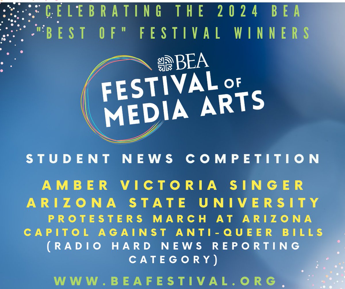 BEA is excited to celebrate this year’s #BEAfestival Student News Competition winner Amber Victoria Singer, @ASU at #BEAvegas this April! sched.co/1ZEtO