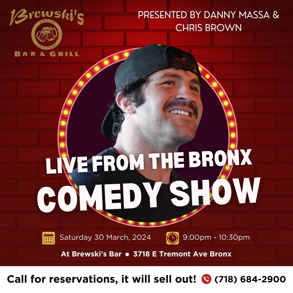 Live From the Bronx Baby @brewskisnewyork ….. Tomorrow Night Call and reserve a table!!     #comedy #nyccomedy #standupcomedy