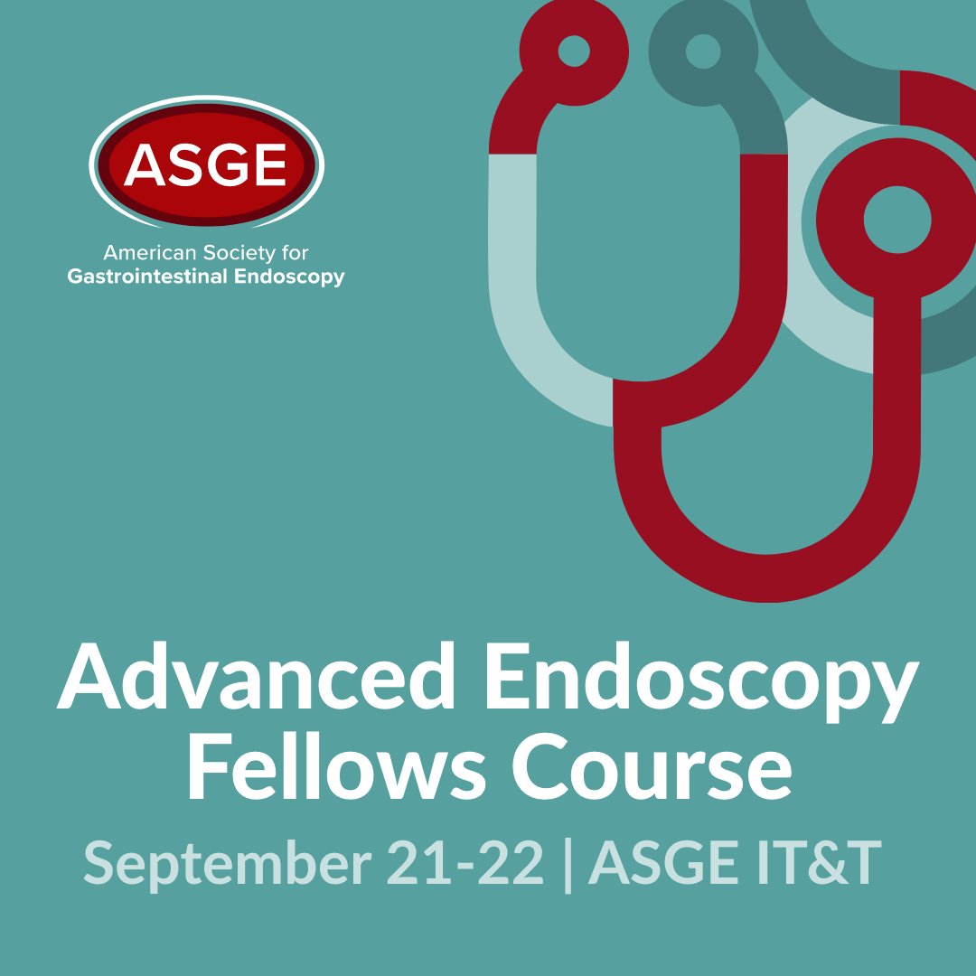 Fourth-year #GIFellows: Spots are filling up for the FREE Advanced Endoscopy Fellows Course, Sept. 21-22 at ASGE IT&T! Develop the skills needed for research and practice, including video editing and cutting-edge techniques. Sign up now! hubs.ly/Q02p_5zC0 #GITwitter