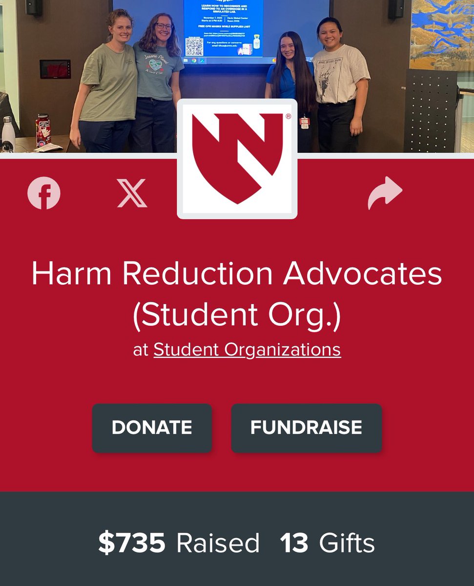 Thank you so much to everyone who supported and donated to Harm Reduction Advocates @unmc during #ForTheGreaterGood! Also, I wanted to give a special thanks to @DrHowardLiu, @NicoleKVal, and Dr. Kenneth Zoucha for their incredible support & generosity. @UNMCFund