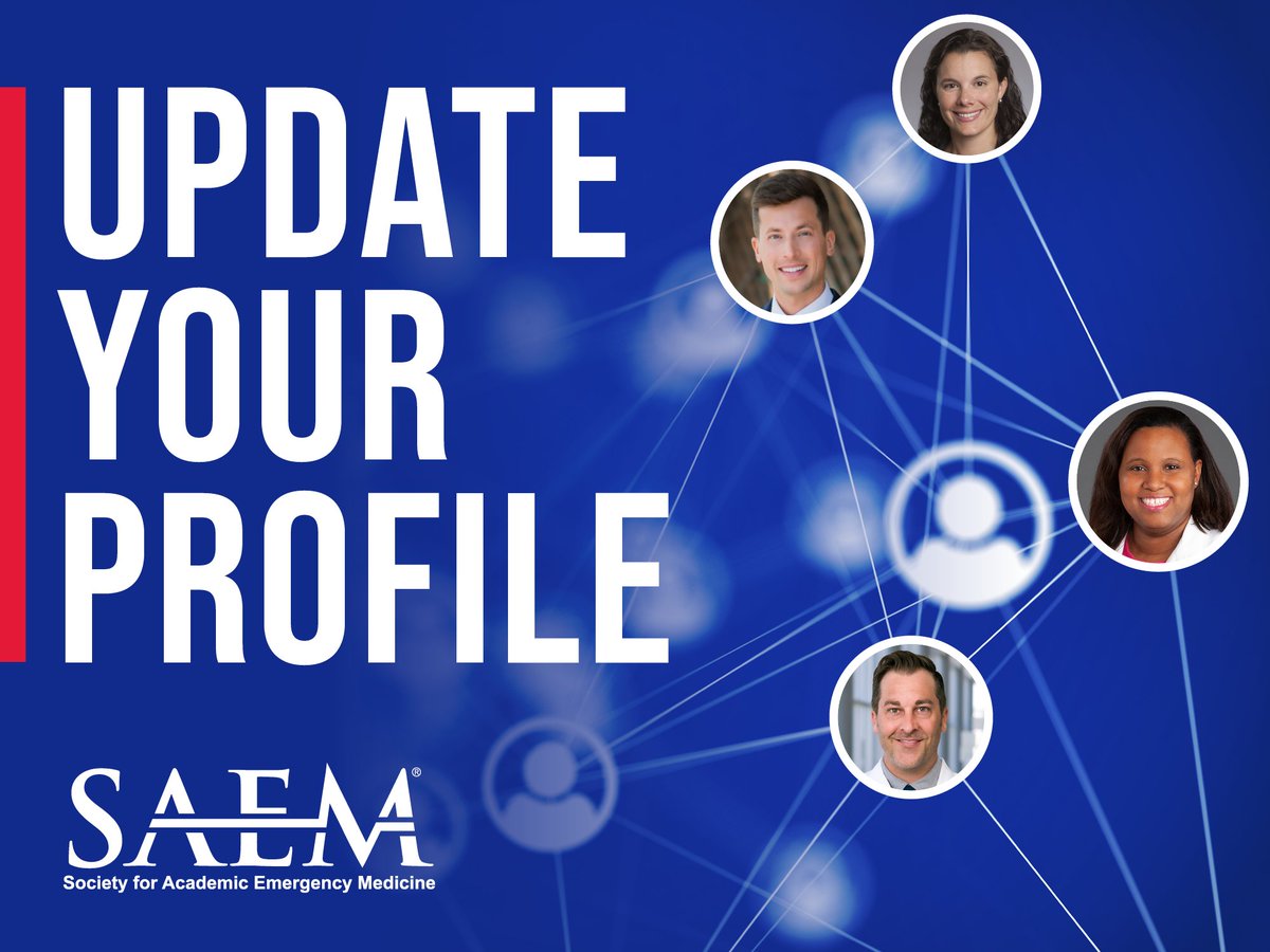 Did you recently graduate, receive a promotion, or move to a new institution? Update your member profile with current information so the #SAEM community can connect with you! Log into your account today: ow.ly/OQeW50QYMt6