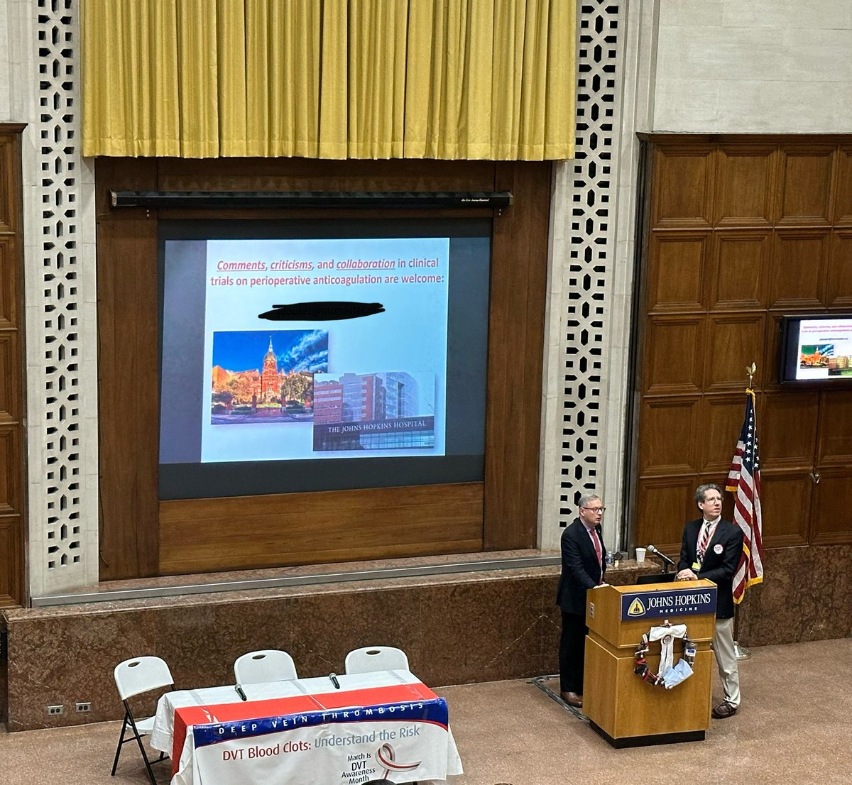 I am running on fumes on day 12/12 and finishing up a code response week, BUT enjoyed some excellent teaching on ACS rounds by <a href="/AardraRajendran/">Aardra Rajendran</a> and Grand Rounds on Peri-Operative OAV updates from Dr. Douketis! 

Thankful for this team and JHH! 🥹

#MedTwitter #TwitteRx