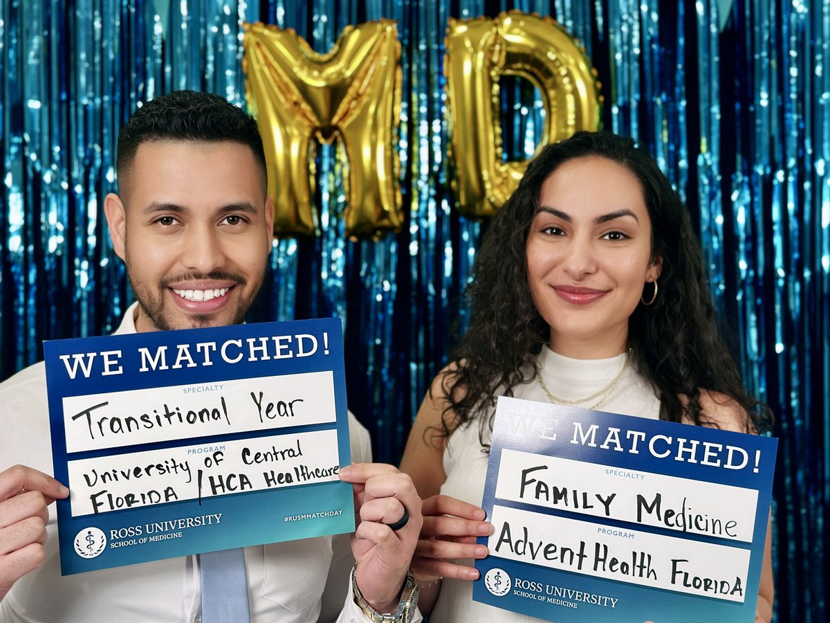 Embarking on our journeys together! Grateful to our mentors! @ProjectIMG, @storiesIMG, @ECFMG_IMG, @RossMedSchool for guiding us, and to our families for unwavering support. Here's to the future! #Medtwitter #RUSMMatchDay #NewBeginnings Couldn’t have done it without you amor ♥️