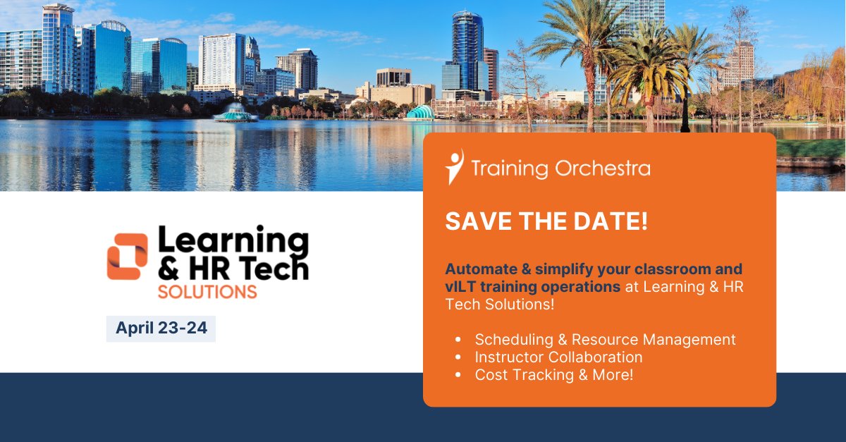📅 SAVE THE DATE! 📅 Find out how to automate & simplify your classroom and vILT training operations at Learning & HR Tech Solutions Conference & Expo! - Scheduling & Resource Management - Instructor Collaboration - Cost Tracking & more! #TrainingOperations #ILT #vILT #TMS