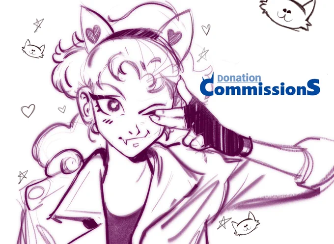 Hey, guys! A friend is taking donations to help cover medical bills for her cat so if you guys donate there you can send me a simple drawing request (or request feedback on something of yours!)It'd be really nice to be able to help her cat get the treatment they need :) 