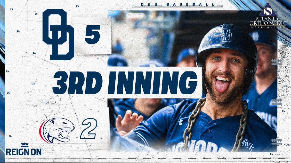 ODUBaseball's tweet photo. E3 | Another productive inning for the offense as ODU pushes across another run.

ODU 5, USA 2
#ODUSports | #ReignOn | #Monarchs https://t.co/FrLPCjDlYF