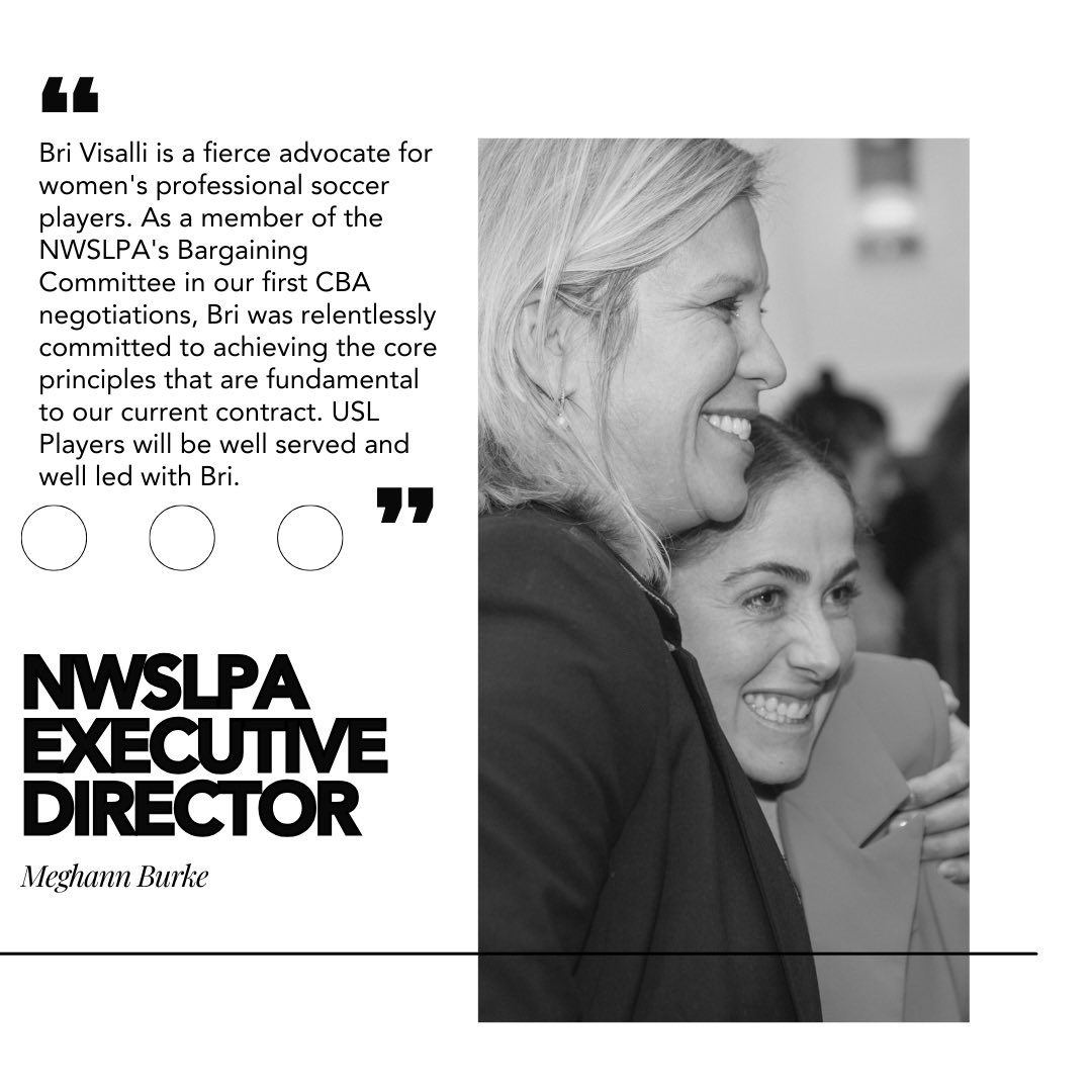 USLPlayers's tweet image. As we wrap up #WomensHistoryMonth, we are delighted to introduce the USLPA's first ever female hire, Bri Visalli.

Bri's rich experience both on the pitch and off brings a unique perspective to the USLPA and goes hand in hand with our mission to serve and support our players.