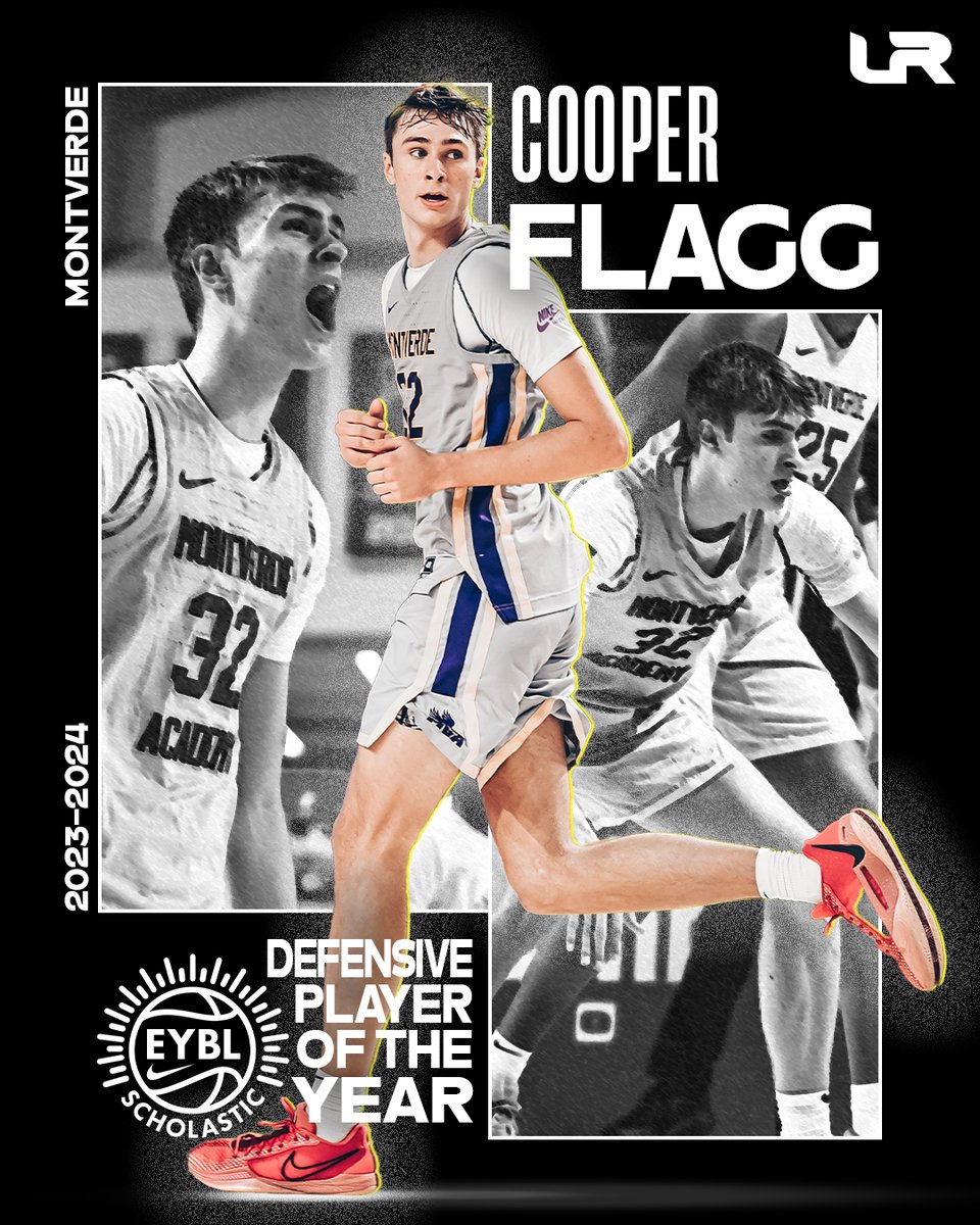 Cooper Flagg's been dominating all season and now has been voted both the 2023-2024 EYBL Scholastic Player of the Year AND Defensive Player of the Year! 👀🏆