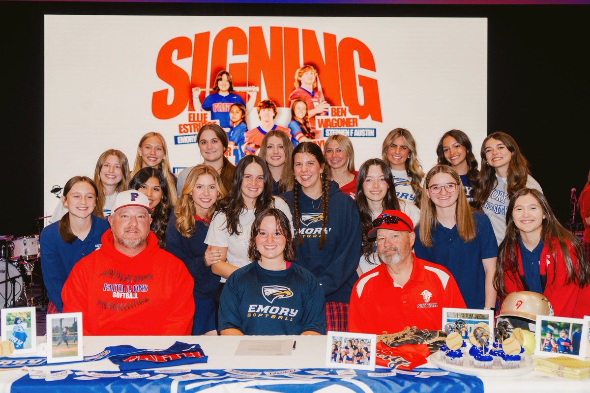 I had an incredible signing day, made special by all of my coaches and teammates who showed up to support me! I will miss these people dearly, but I cannot wait for this next chapter of my life! GO Eagles! @EmorySoftball