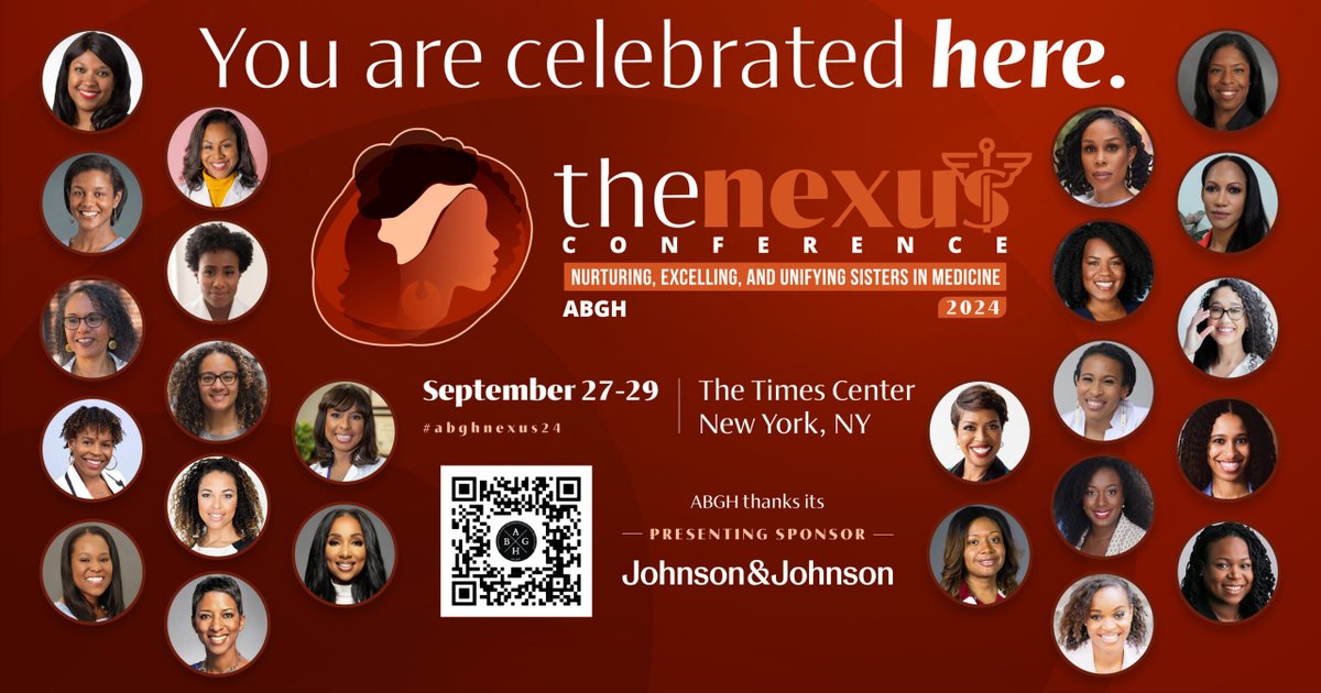 REGISTRATION IS OPEN!

#Blackwomeninmedicine - Join ABGH for its inaugural NEXUS Conference happening in New York, NY in September!

We are thrilled to present these phenomenal women speakers to our ABGH friends &amp; fam to end #WomensHistoryMonth strong!

🔗bit.ly/ABGHNEXUS24reg…