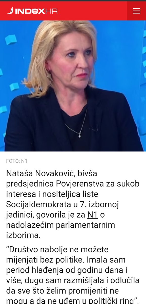 Godinu dana razmišljaš kako se uključiti u politiku i onda odeš u Socijaldemokrate 🤯... Šteta, činila mi se solidan potencijal 🤷